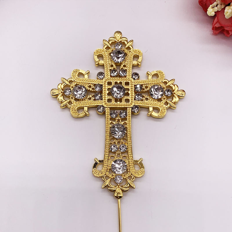 Piedra de cristal chapado en oro