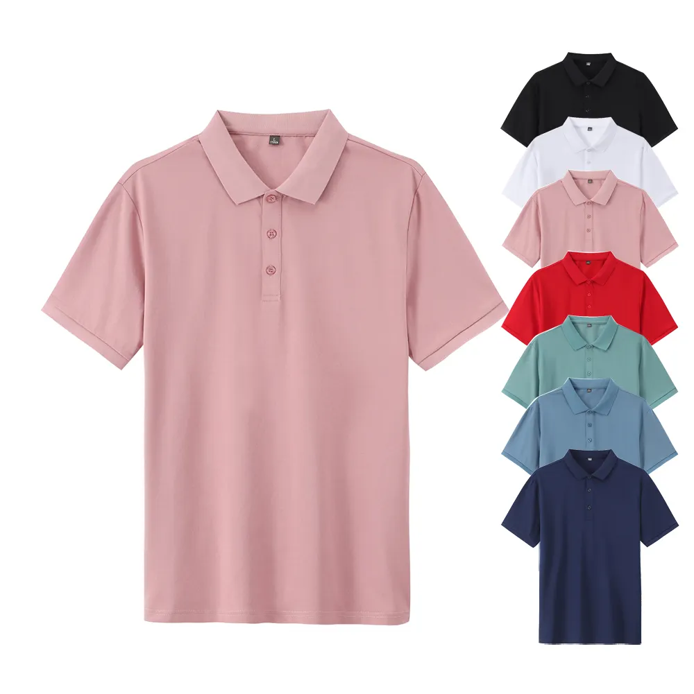 High Quality 50/50 Polyester Cotton Slim Fit Tshirt Custom Mens Golf Polo Shirts Shirt