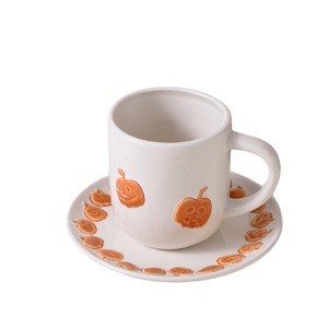 Juego de <span class=keywords><strong>Taza</strong></span> y Platillo con Diseño de Calabaza, Resistente a Altas Temperaturas, Diseño Moderno, Regalo Popular en Línea para Parejas, Estudiantes y Mejores Amigos - Product Image 5