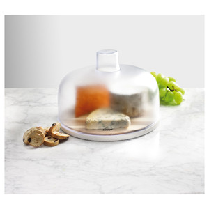 Contenitore per formaggio Lacor con base in legno e coperchio trasparente per la conservazione del formaggio fresco - Product Image 3