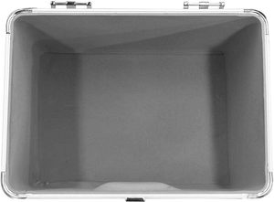 Bạc Nhôm Vinyl Ghi Lưu Trữ Hộp Xách Tay <span class=keywords><strong>Lps</strong></span> Mang Trường Hợp Giữ 50 Vinyl Ghi Thu Thập & Tổ Chức Với Khóa - Product Image 3