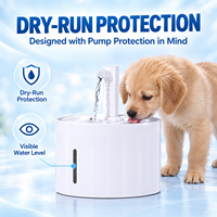 Fontaine à eau automatique sans fil pour animaux de compagnie de 2,5 L, distributeur d'eau rechargeable pour chat et chien, fontaine à eau pour animaux de compagnie
