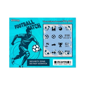 Tarjetas de premios para partidos de fútbol, papel negro, impresión digital, logotipo, tamaño, porcentaje de ganadores, tarjeta de raspar de lotería personalizada - Product Image 6