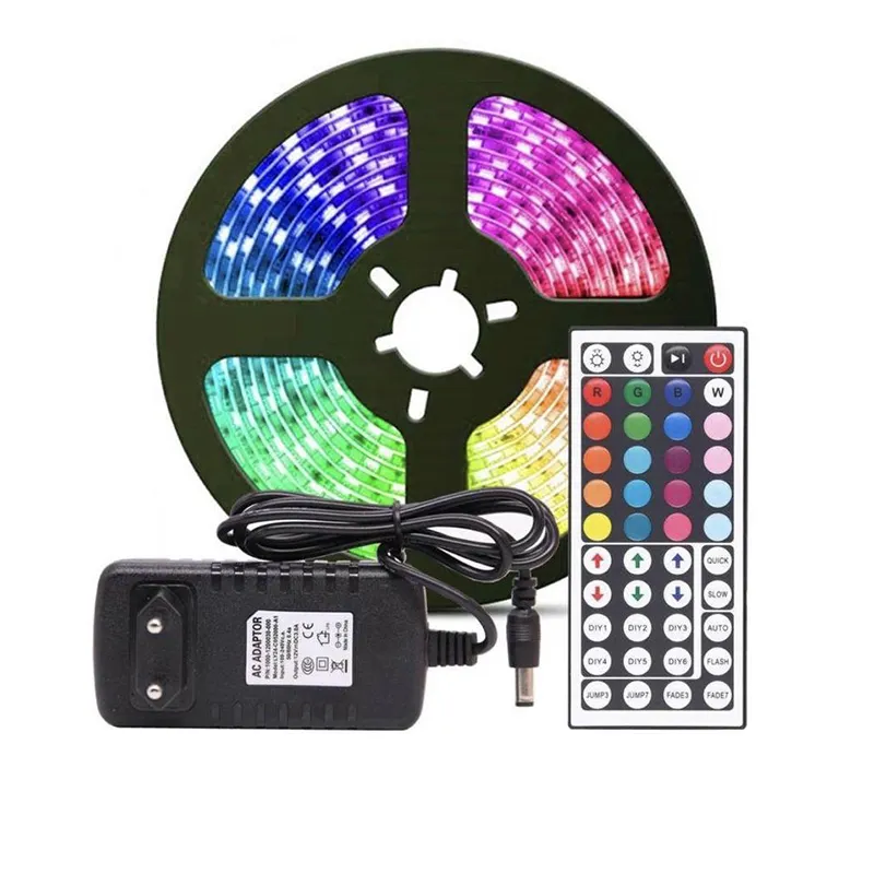 HOTOOK OEM RGB 12V 5050 Remote Wifi Voice Control 5m Outdoor IP67 Neon 2835 Smart LED Strip Lights Waterproof Flexible