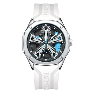 <span class=keywords><strong>Reloj</strong></span> de Pulsera de Moda Mark Fairwhale FW-5060, Esfera Giratoria Creativa, Luminoso, Resistente al Agua, Correa de Silicona, <span class=keywords><strong>Reloj</strong></span> de Cuarzo Informal - Product Image 1