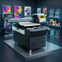 Impresora UV DTF A1 de 30 cm de Grosor, 6090, con Barniz Blanco CMYK, Impresora UV de Escritorio 6090 con Cabezales de Impresión Xp600 I3200 DX7 I1600