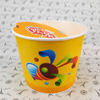 Seau en papier personnalisé pour poulet frit KFC à emporter, disponible en 64 oz, 85 oz, 130 oz, 150 oz, 170 oz