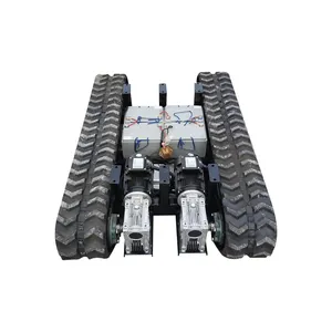 Điều khiển từ xa thép Crawler theo dõi Chassis cao su theo dõi điều khiển từ xa khung gầm Pads Robot