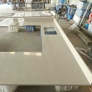 TMZ Moderno ODM OEM Cuarzo Blanco de Alta Calidad 4056 Beige Francés Gran Tablero Decorativo de Cuarzo Artificial Modelo 3D para Hotel - Product Image 1