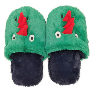 Coffret cadeau Pantoufles design dinosaure vert et bouillotte en caoutchouc avec couvercle - Product Image 2