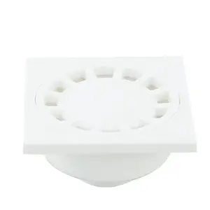 Factory wholesale Eco-friendly high quality custom size drainage Floor Drain Cover Bathroom White Plastic Floor Drain