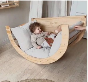 Многоцелевая детская мебель, деревянная игровая площадка, Современная креативная детская мебель для спальни, кровать-качалка из массива дерева - Product Image 1