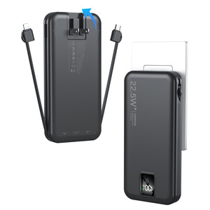 סוללת גיבוי ניידת בעלת קיבולת גבוהה 10000-50000mAh עם טעינה מהירה Li-Polymer, USB Type-C, 2 כבלי טעינה מובנים, 22.5W, רב מכר - Product Image 2