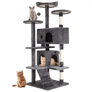 Luxury Cat Villa Cat Tree Forest Cultivated Irregularly Shaped Wooden Cat House
