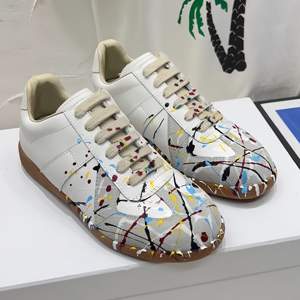 Zapatos de Cuero de Diseño Retro con Graffiti, Zapatos Planos de Moda de Caña Baja, Zapatos Deportivos de Alta Calidad para Exteriores - Product Image 6