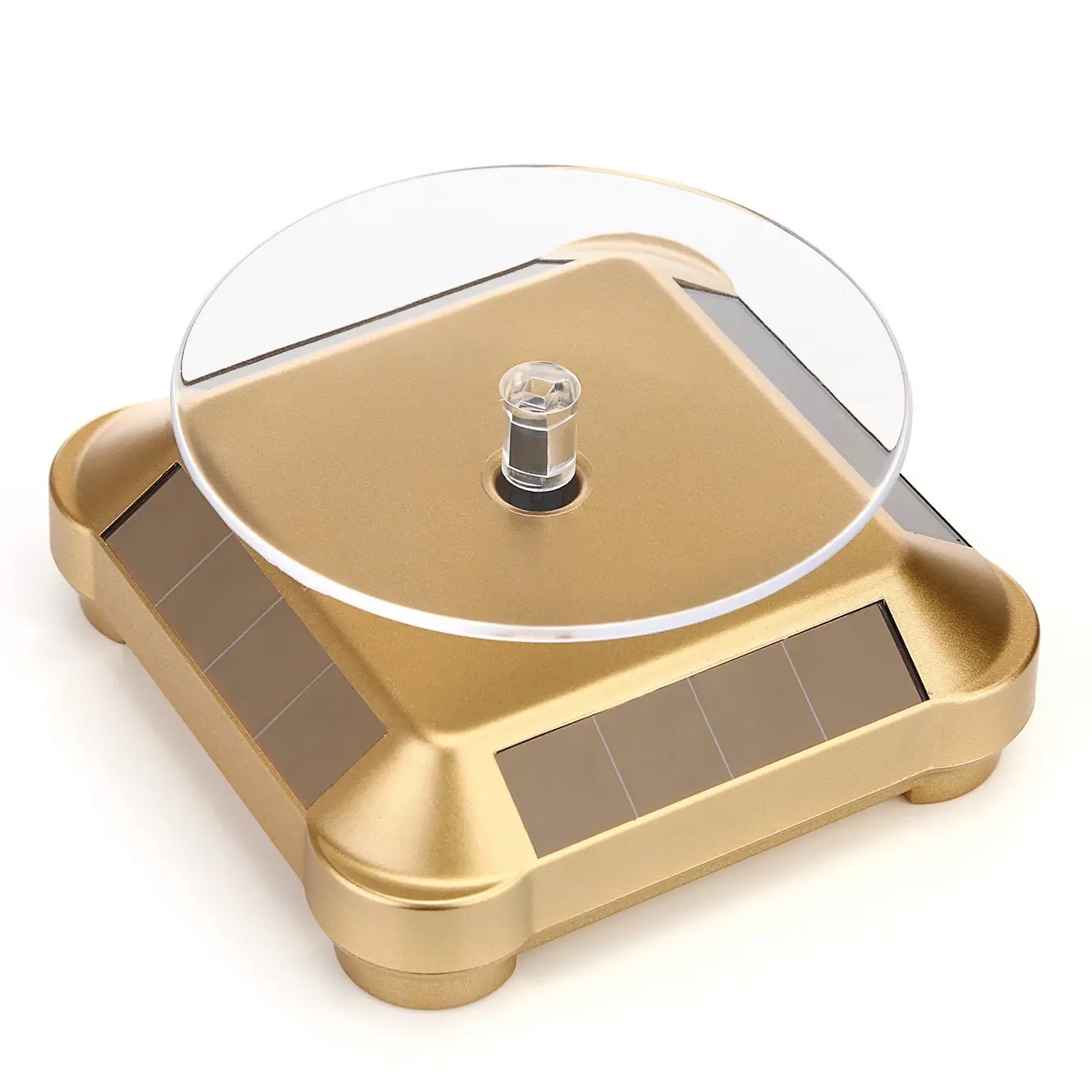 360 Turntable Solar Showcase Rotierender Schmuck Uhren ring Telefonst änder Display Schmuck Organizer Schmuck Display Stand 4 Farben