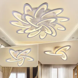 Economia de energia Dimmable Superfície Montada Estilo Moderno Acrílico Fantasia Levou Luminária De Teto Hotel Lobby Sala De Estar Levou Luzes De Teto