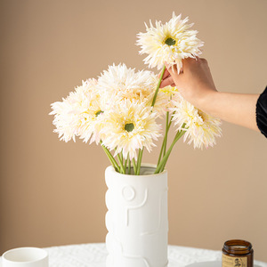 Fleur artificielle de gerbera en soie, tige unique, 30cm-100cm, pour la décoration de la maison, des mariages et de la photographie - Product Image 3