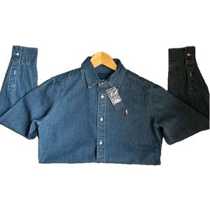 Camisa de Mezclilla de Seda de Alta Calidad, Escaneable, en Capas, Versátil, Estilo Clásico, Impermeable, para Uso Diario, Bordada, de Manga Larga para Hombre - Product Image 3