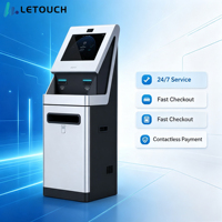 Kiosque tactile LCD grand écran sur pied avec reconnaissance faciale et terminal de paiement en libre-service pour usage commercial et de vente au détail en intérieur