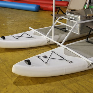 Catamarán de material de PVC fácil de usar Paddleboard inflable doble SUP con capacidad máxima 100kg para lagos y océanos - Product Image 2
