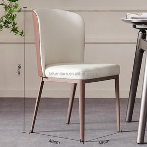 Modern Luxury Eco-Friendly Durable Two-Tone Faux Leather Adjustable Extendable Dining Room Accent <b>Chairs</b> Comfortable <b>Padded</b> - Product Image 6