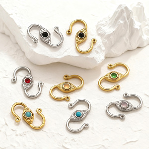 S-hook <span class=keywords><strong>clasps</strong></span> kết nối thép không gỉ S hình được sử dụng để làm vòng đeo tay dây chuyền và đồ trang sức - Product Image 3