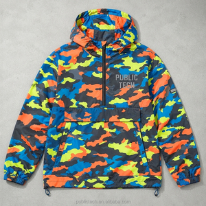 OEM Customized <b>Camo</b> Print Fashion 1/4 Zip <b>Jacket</b> Outdoor Lightweight Waterproof Quick Drying Anti-Uv Windbreaker Pullover <b>Jacket</b> - Product Image 1
