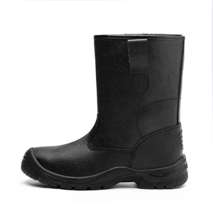 Zapatos DE SEGURIDAD negros personalizados, antigolpes, antiperforación, transpirables, con punta de acero, resistentes, a prueba de agua y aceite, con piel para invierno - Product Image 2