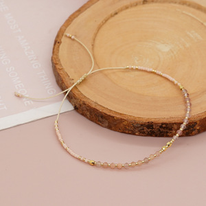 European and American Simple and Fashionable Rice <b>Bead</b> <b>Bracelet</b> Handmade Woven Rope <b>Bead</b> <b>Bracelet</b> - Product Image 2