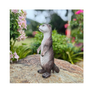 Oggetti artigianali di leone marino in resina con sensore di movimento decorazione esterna decorazione da giardino statua ornamenti da giardino in resina artigianato - Product Image 1