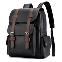Vente en gros de sacs d'école en cuir pour ordinateur portable sac à dos de voyage imperméable à la mode pour hommes et femmes sac à dos d'étudiant en PU