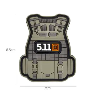 Custom Color PVC 3D Patch Adhesive For Clothing Hat Embossed PVC Logo Label Soft Rubber Patch