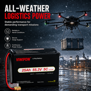 Batterie de drone rechargeable Li-ion VIWIPOW 25Ah 55.3V semi-solide à haute densité énergétique, batterie de drone haute performance - Product Image 6