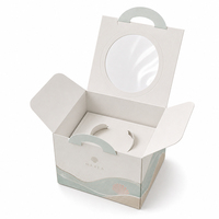 Cajas para Pasteles Altas con Logotipo Personalizado al por Mayor, Cajas para Postres con Ventana Transparente, Empaque de Papel Kraft, Cajas Blancas Personalizadas para Panadería