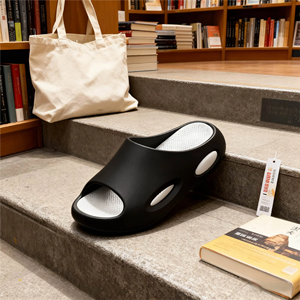 Sandalias de EVA de doble capa simples de moda para hombre para verano, chanclas antideslizantes antiolor para acampar al aire libre, nuevo estilo para parejas - Product Image 2