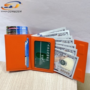 Porte-cartes automatique en alliage d'aluminium en cuir microfibre personnalisé, multi-emplacements pour cartes, portefeuille en métal - Product Image 1