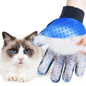 Resistente Silicone cane gatto Deshedding massaggio cane toelettatura guanti spazzola rimozione peli guanto per animali domestici - Product Image 4
