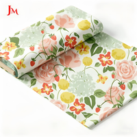 Kain Voile Katun Organik Murni 100% Bermotif Bunga, Lembut, dan Bernapas, Grosir untuk Gaun dan Hijab