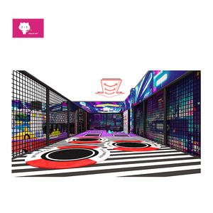 Kommerzieller Indoor-Kinderspielplatz aus Kunststoff mit Hüpfburg, Bällebad, Trampolin und Schutznetz - Product Image 4