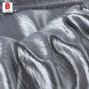 Herkunft Quelle Polyester Ammoniak Schnee Crêpe de Chine Stoff helle satin ierte Stoff bluse