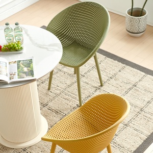 <span class=keywords><strong>Sillones</strong></span> <span class=keywords><strong>de</strong></span> Diseño <span class=keywords><strong>de</strong></span> Plástico Estilo Crema, <span class=keywords><strong>Sillas</strong></span> <span class=keywords><strong>de</strong></span> Plástico Perforadas Únicas <span class=keywords><strong>para</strong></span> Patios, Jardines, Balcones <span class=keywords><strong>y</strong></span> Hogares Minimalistas al Aire Libre - Product Image 6