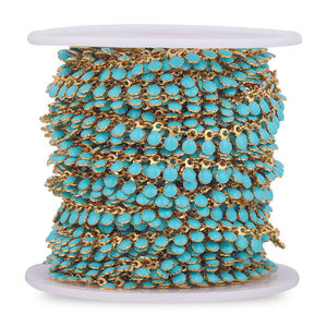 Collier à pampilles en émail coloré, style bohème, en acier inoxydable plaqué or PVD, étanche, vendu au mètre, pour femme - Product Image 6