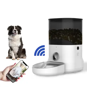 WiFi akıllı telefon App kısmı kontrolü ile kedi ve küçük köpek için Pet besleyici, taze kilit sistemi otomatik gıda dağıtıcı