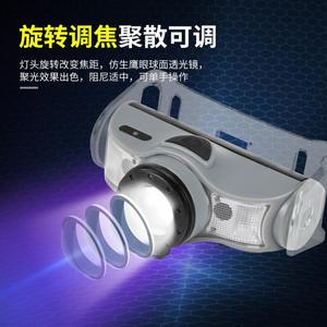 Lampe frontale à capteur T103 LED rechargeable avec lumière rouge pour le camping en plein air et le cyclisme - Product Image 4