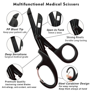 Giá cả phải chăng Chấn Thương Y Tế Shears cho đầu tiên responders Fluoride tráng lưỡi băng kéo - Product Image 4