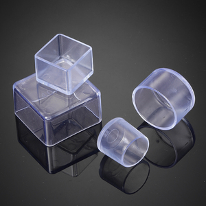 Cubiertas Transparentes de PVC para Tubos, Tapas Cuadradas y Redondas, Protectores para Patas de Mesa y Silla, Almohadillas Antideslizantes Resistentes al Desgaste - Product Image 2