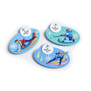 Aimant de réfrigérateur personnalisé en PVC, souvenir touristique, Jeux Olympiques d'hiver - Product Image 6