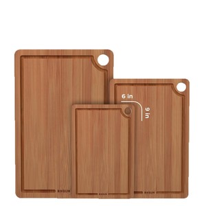 BNBUN Bamboo Cutting Board Set 3 Pieces 6x9 <b>In</b> Rectangle Chopping Block For <b>Kitchen</b> Food Prep - Product Image 1