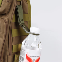 Lanière de bouteille d'eau en plastique pour extérieur avec mousqueton – Accessoire portable multifonctionnel pour sac à dos de randonnée